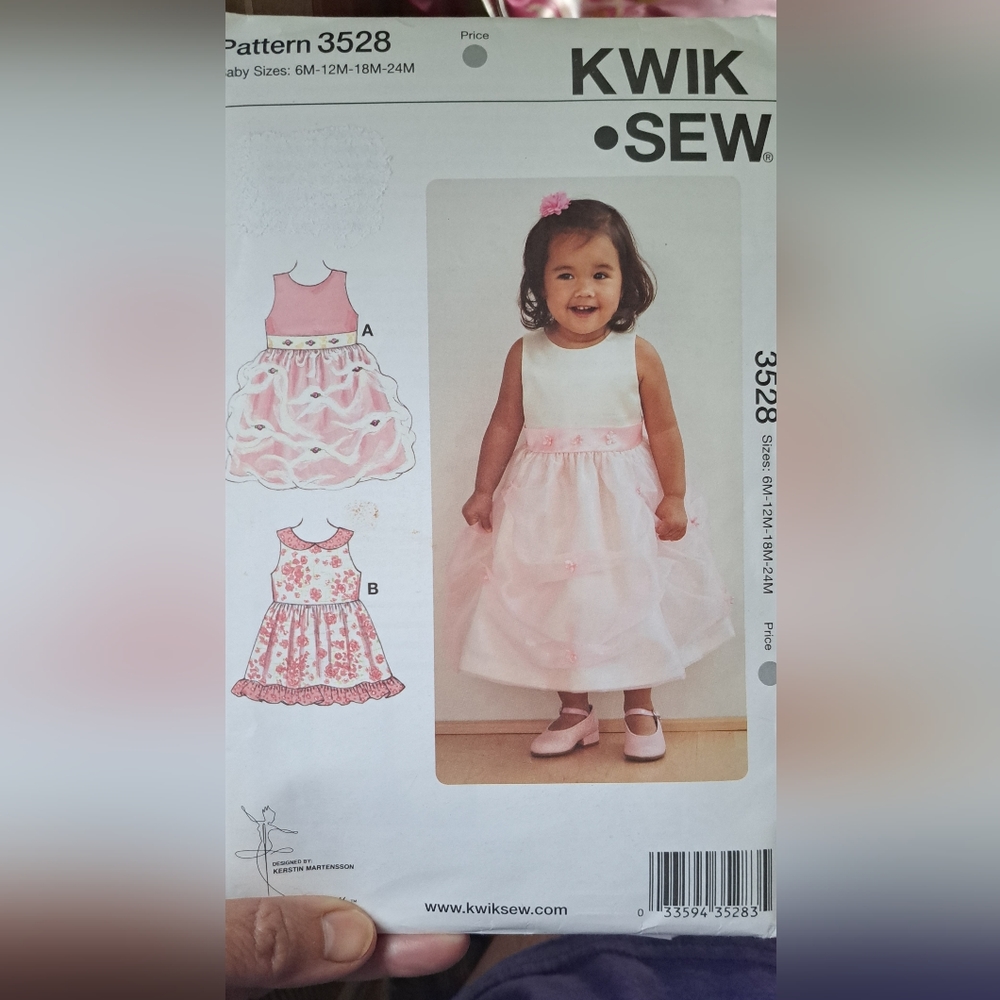 Beautiful Kwik Sew Pattern For  6-24 Mo. Girl  3528. Cut/All peices here